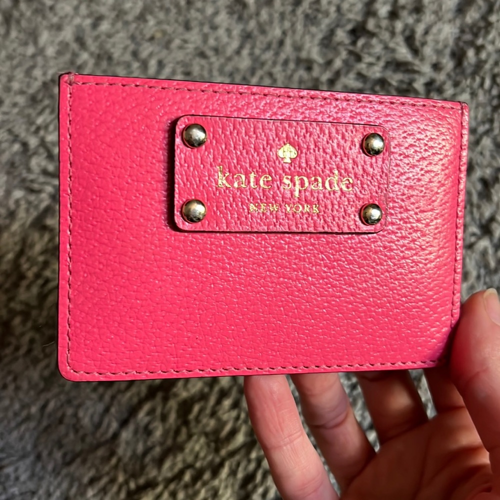 Kate Spade hot pink card holder